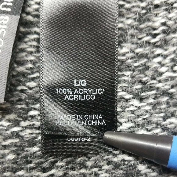 Bisou Bisou Sweater Snap Front Cardigan, Size L Dolman Sleeve Missing Belt - Picture 4 of 11